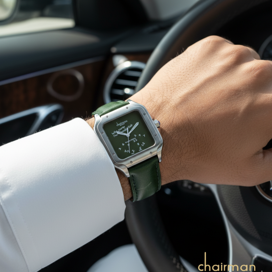 Chairman Leather Strap Watch (1 YEAR WARANTY)