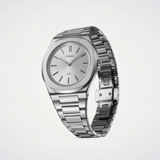 Ultra Thin Watch Groovy Silver