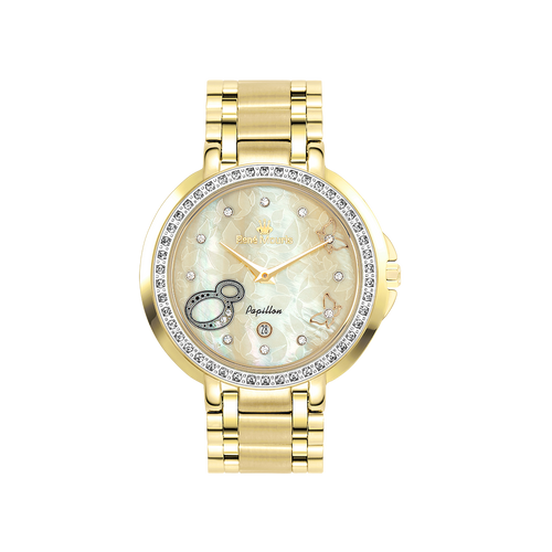 Papillon-50111RM6 Women's Watch – Gold, Champagne Mother-of-Pearl Dial