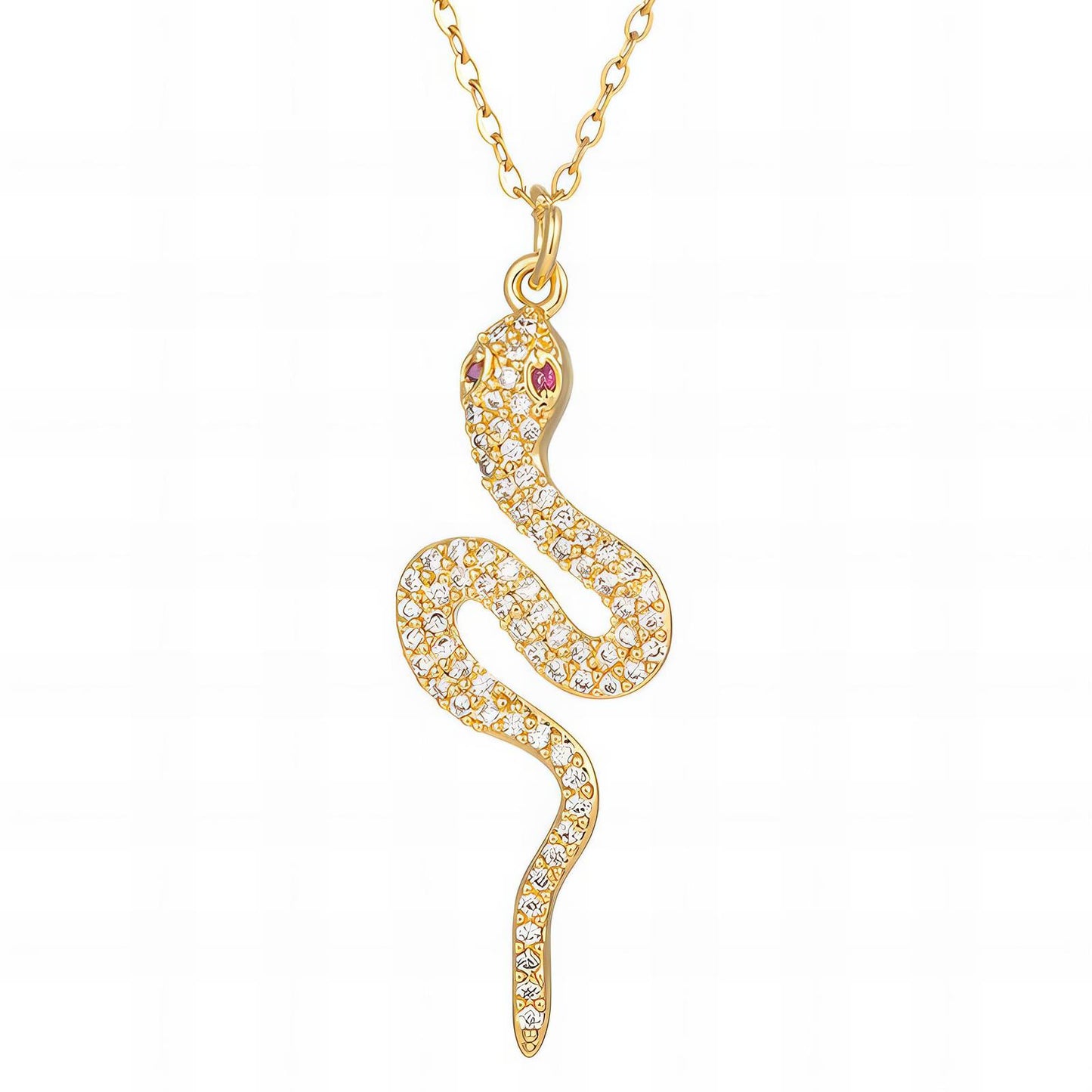 "Snake" Necklace, 18K Gold Plated Steel