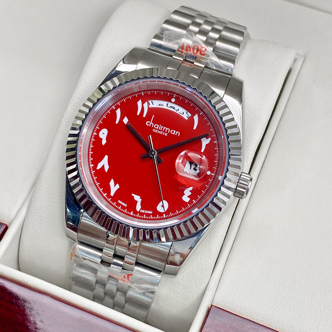 chairman watch red dial