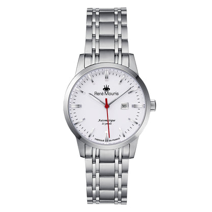 René Mouris Noblesse 10108RM1 women's watch, silver, white dial – front view