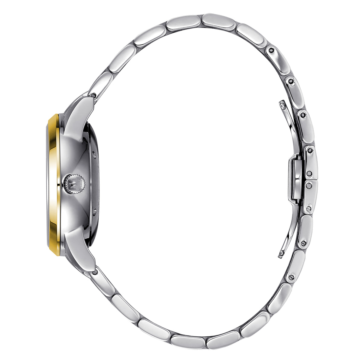 René Mouris Noblesse 10108RM2 women's watch, two-tone gold, black dial – side profile