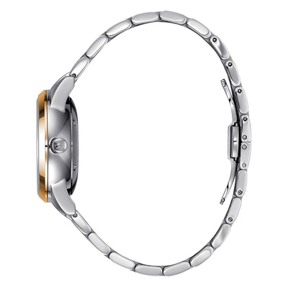 René Mouris Noblesse 10108RM3 women's watch, two-tone rose gold, silver dial – side profile