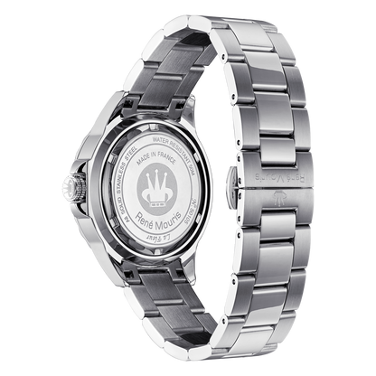 René Mouris La Fleur 50105RM1 women's watch, silver, mother-of-pearl floral dial – case back