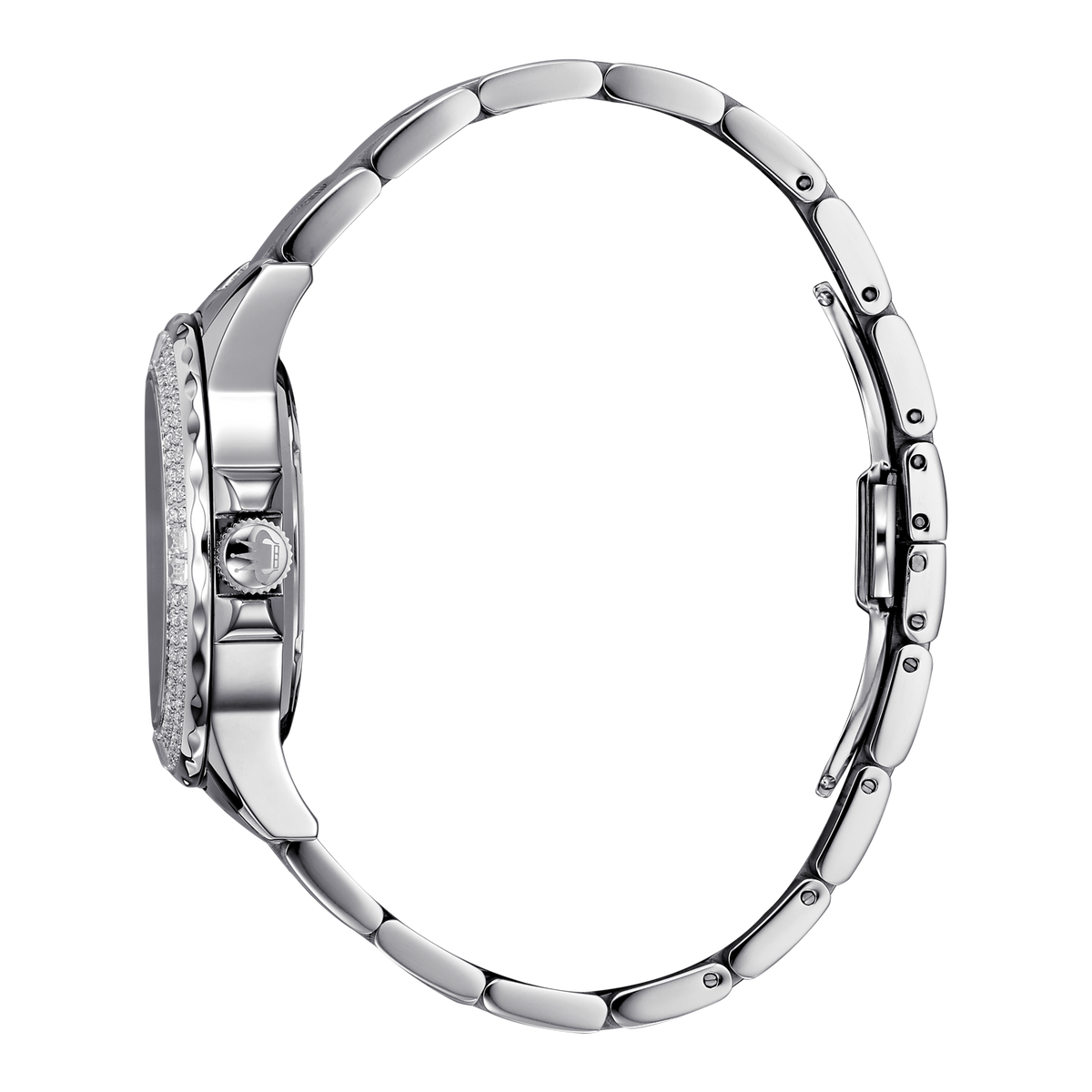 René Mouris La Fleur 50105RM1 women's watch, silver, mother-of-pearl floral dial – side profile