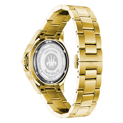 René Mouris La Fleur 50105RM4 women's watch, gold, mother-of-pearl floral dial – case back