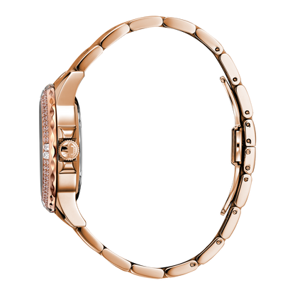 René Mouris La Fleur 50105RM9 women's watch, rose gold, mother-of-pearl floral dial – side profile