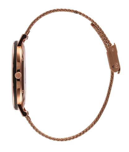 René Mouris L'Emporter 80104ME006 men's watch, rose gold, white dial, mesh bracelet – side profile
