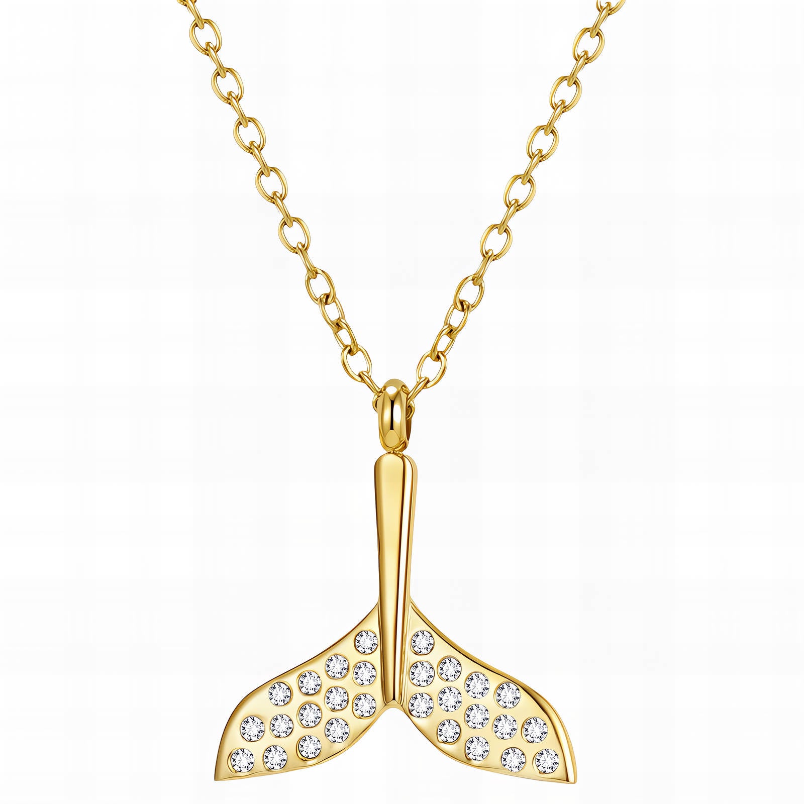 Necklace, 18K Gold Plated Steel