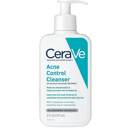 CeraVe Face Wash Acne Treatment Salicylic Acid Cleanser