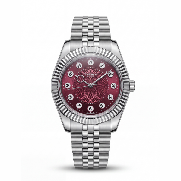 Chairman Geneve - Burgundy Guilloche
