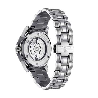 René Mouris Cygnus 70104RM1 men's watch, silver, silver dial – case back