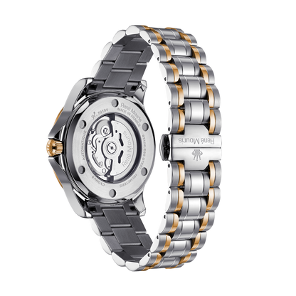 René Mouris Cygnus 70104RM4 men's watch, two-tone rose gold, white dial – case back
