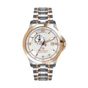 René Mouris Cygnus 70104RM4 men's watch, two-tone rose gold, white dial – front view