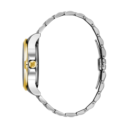 René Mouris Cygnus 70104RM5 men's watch, two-tone gold, white dial – side profile