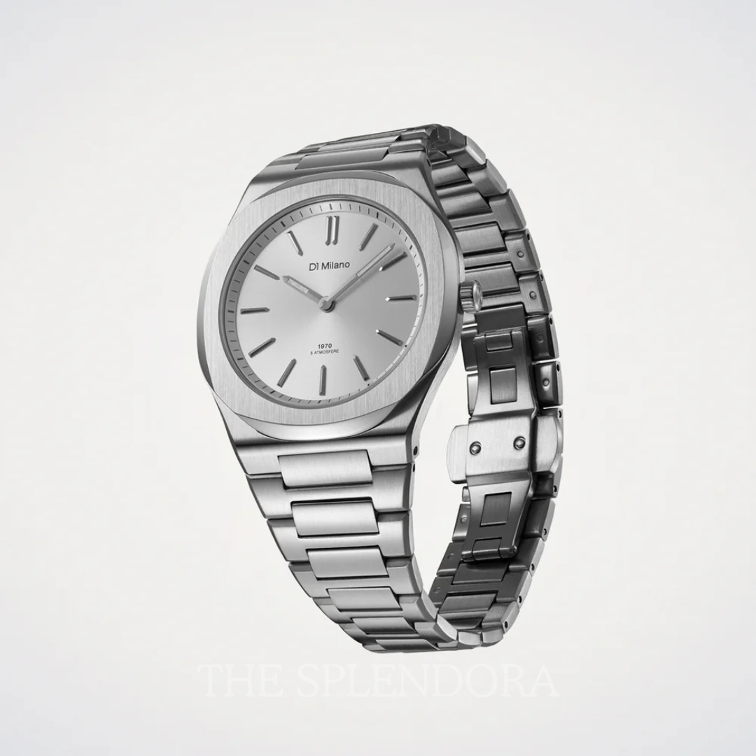 Ultra Thin Watch Groovy Silver