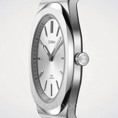 Ultra Thin Watch Groovy Silver