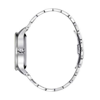 René Mouris Fidèle 10103RM1 men's watch, silver, white dial – side profile