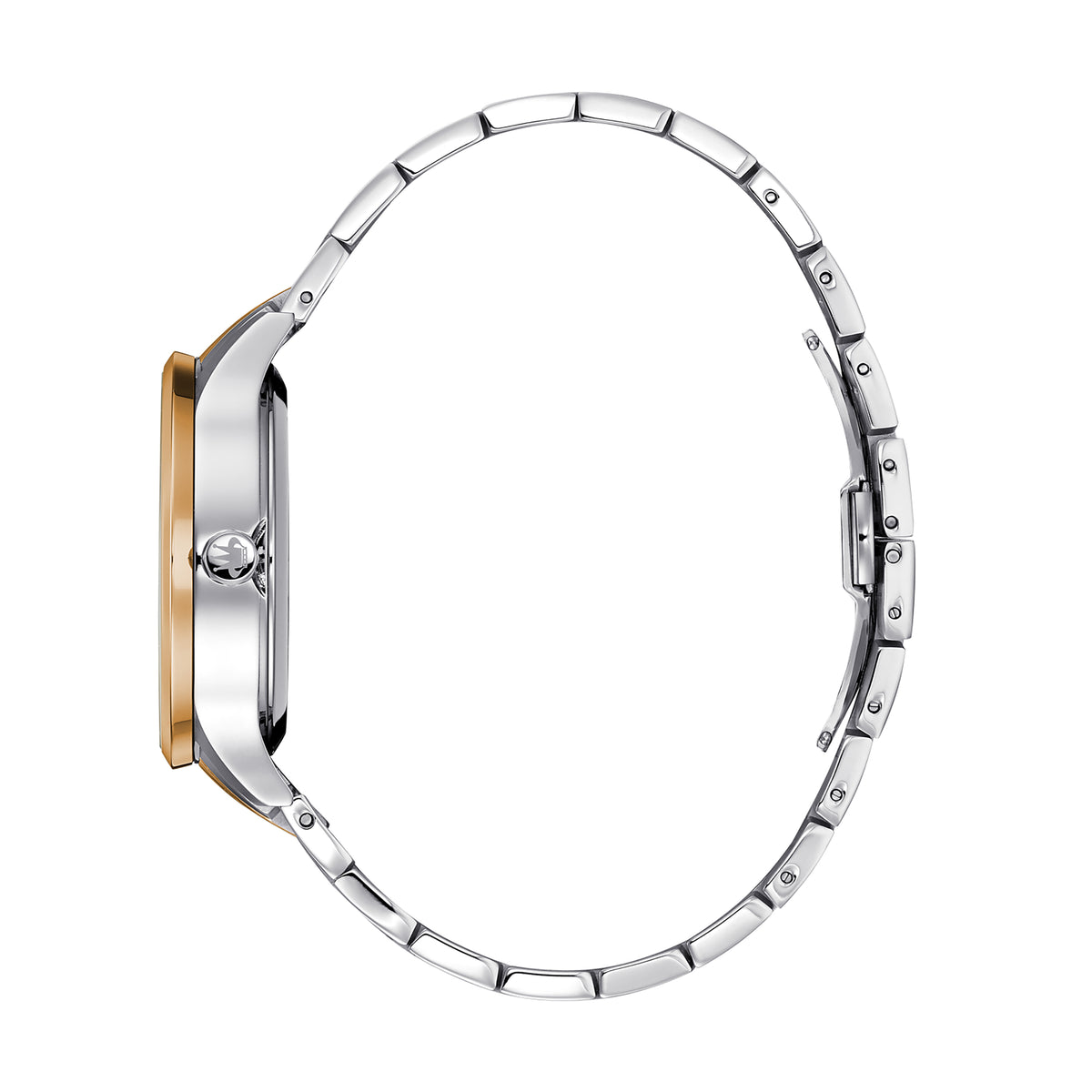 René Mouris Fidèle 10103RM3 men's watch, two-tone rose gold, white dial – side profile