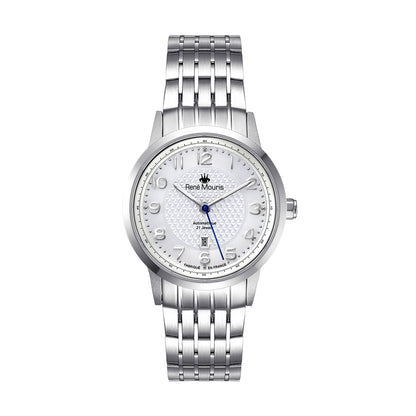 René Mouris Fidèle 10104RM1 women's watch, silver, white dial – front view