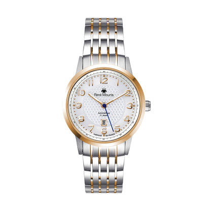 René Mouris Fidèle 10104RM3 women's watch, two-tone rose gold, white dial – front view