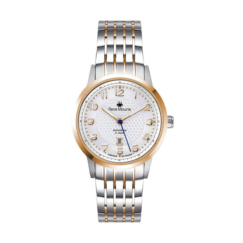 Fidèle-10104RM3 Women's Automatic Watch – Two-Tone Rose Gold, White Dial