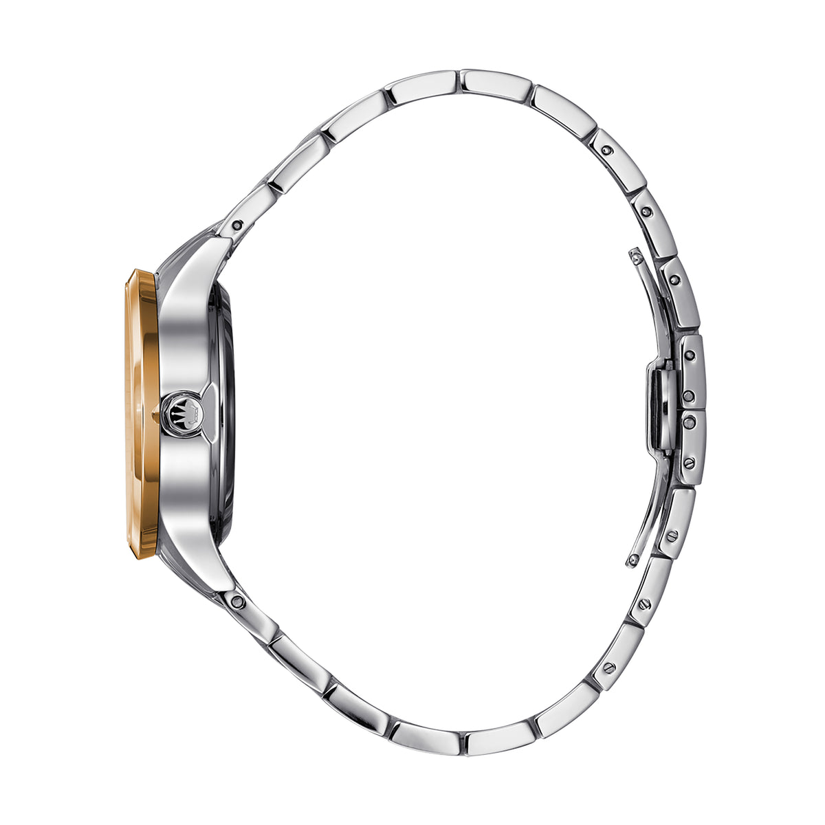 René Mouris Fidèle 10104RM3 women's watch, two-tone rose gold, white dial – side profile