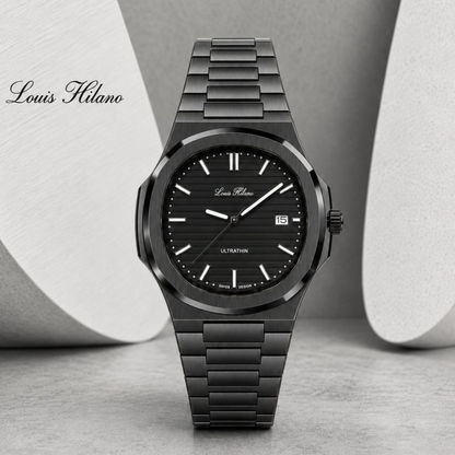 Louis Cardin Full Black  Octagonal Bezel Watches UAE