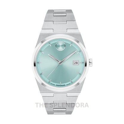 Movado Bold Quest Swiss Quartz Watch | Ice Blue Dial | Stainless Steel