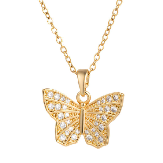 Necklace, 18K Gold Plated Steel