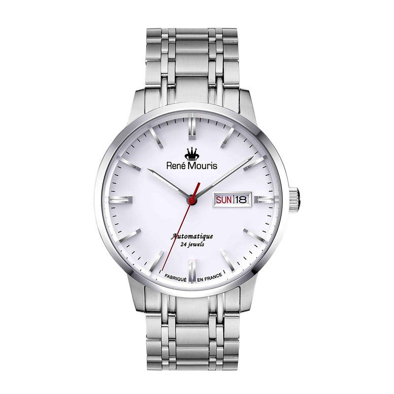 Noblesse-10107RM1 Men's Watch – Silver, White Dial, Steel Bracelet