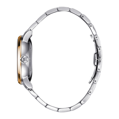 René Mouris Noblesse 10107RM3 men's watch, two-tone rose gold, silver dial – side profile