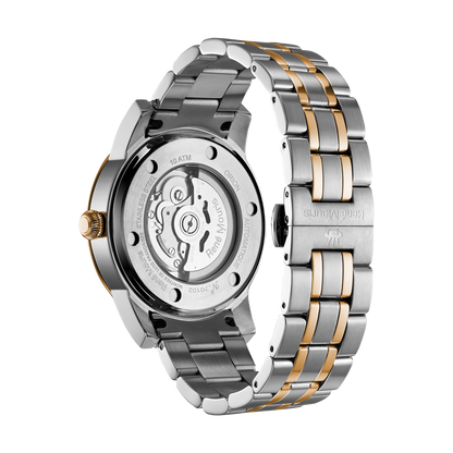 René Mouris Orion 70102RM3 men's automatic watch, two-tone rose gold with white dial – case back