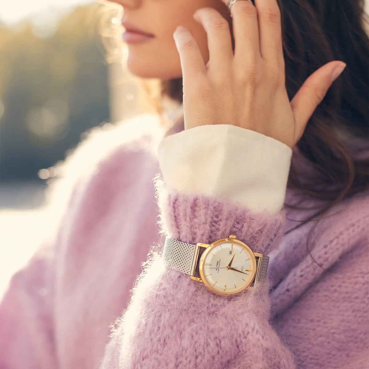 Ultra 1911 Superautomatic Maille Silver Light automatic watch - lifestyle