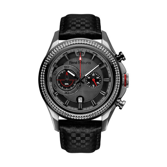 Trofeo-90119RM4 Men's Chronograph Watch Leather Strap