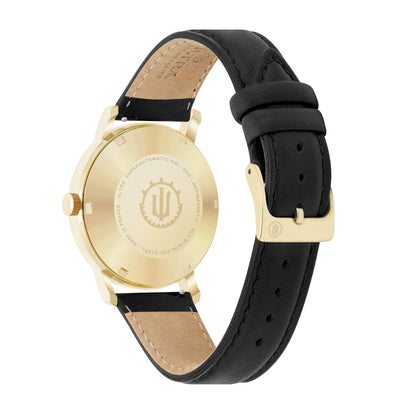 Ultra 1911 Superautomatic Cuir Black Savannah automatic watch - case back view