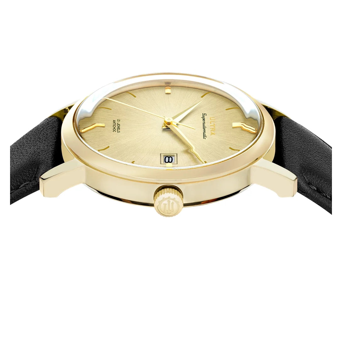 Ultra 1911 Superautomatic Cuir Black Savannah automatic watch - side view