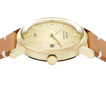 Ultra 1911 Superautomatic Cuir Sparkling Gold automatic watch - side view