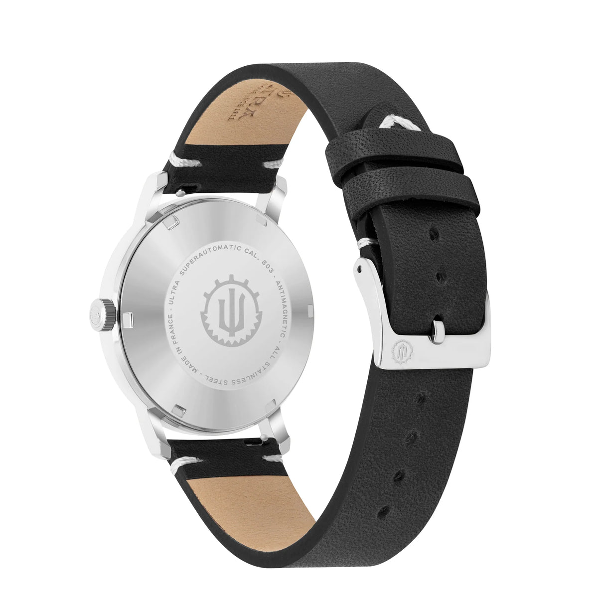 Ultra 1911 Superautomatic Cuir White Escape automatic watch - case back view