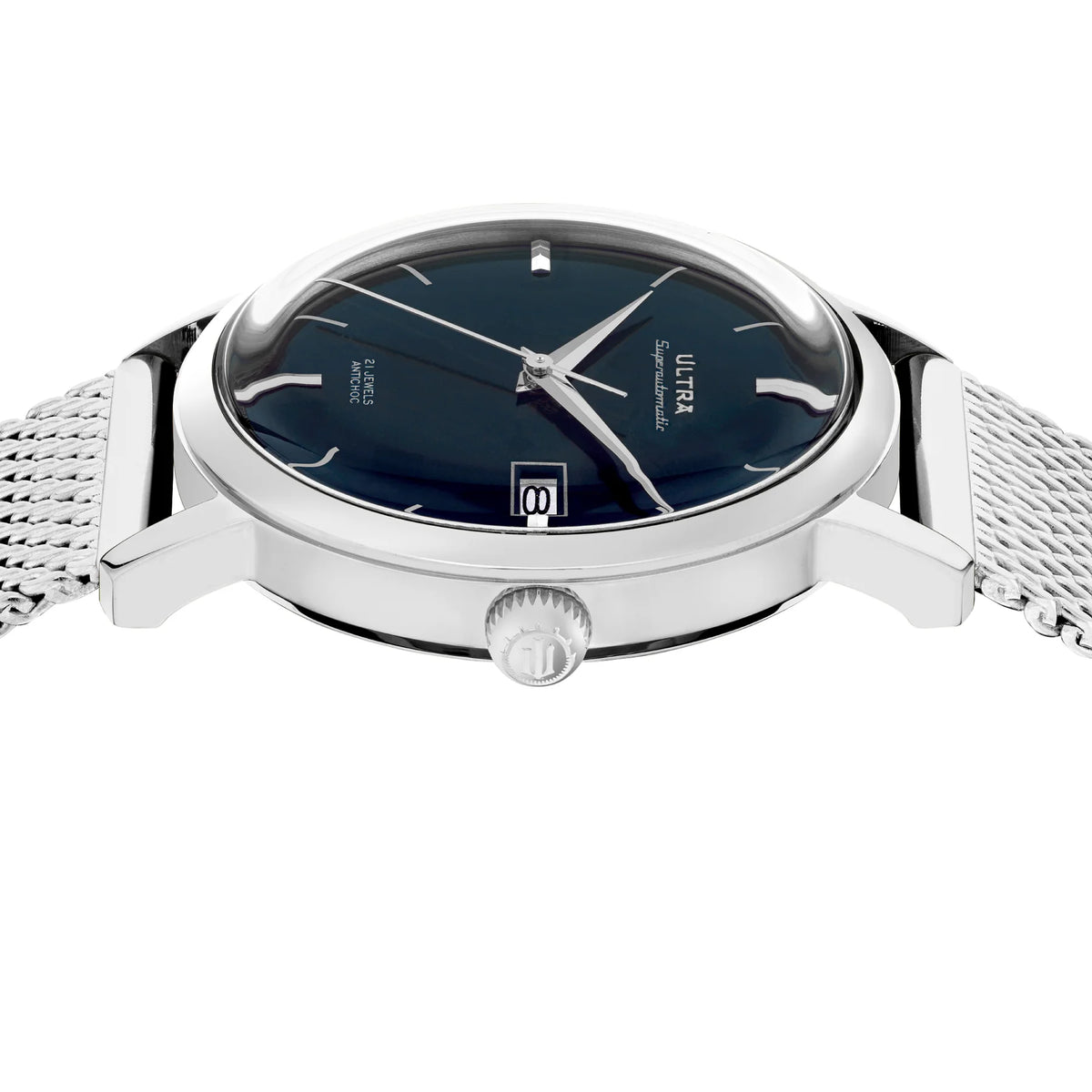 Ultra 1911 Superautomatic Maille Silver Sky automatic watch - side view