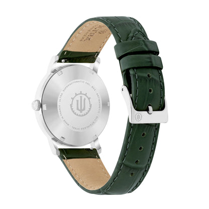 Ultra 1911 Superautomatic Croc Silver Forest automatic watch - case back view