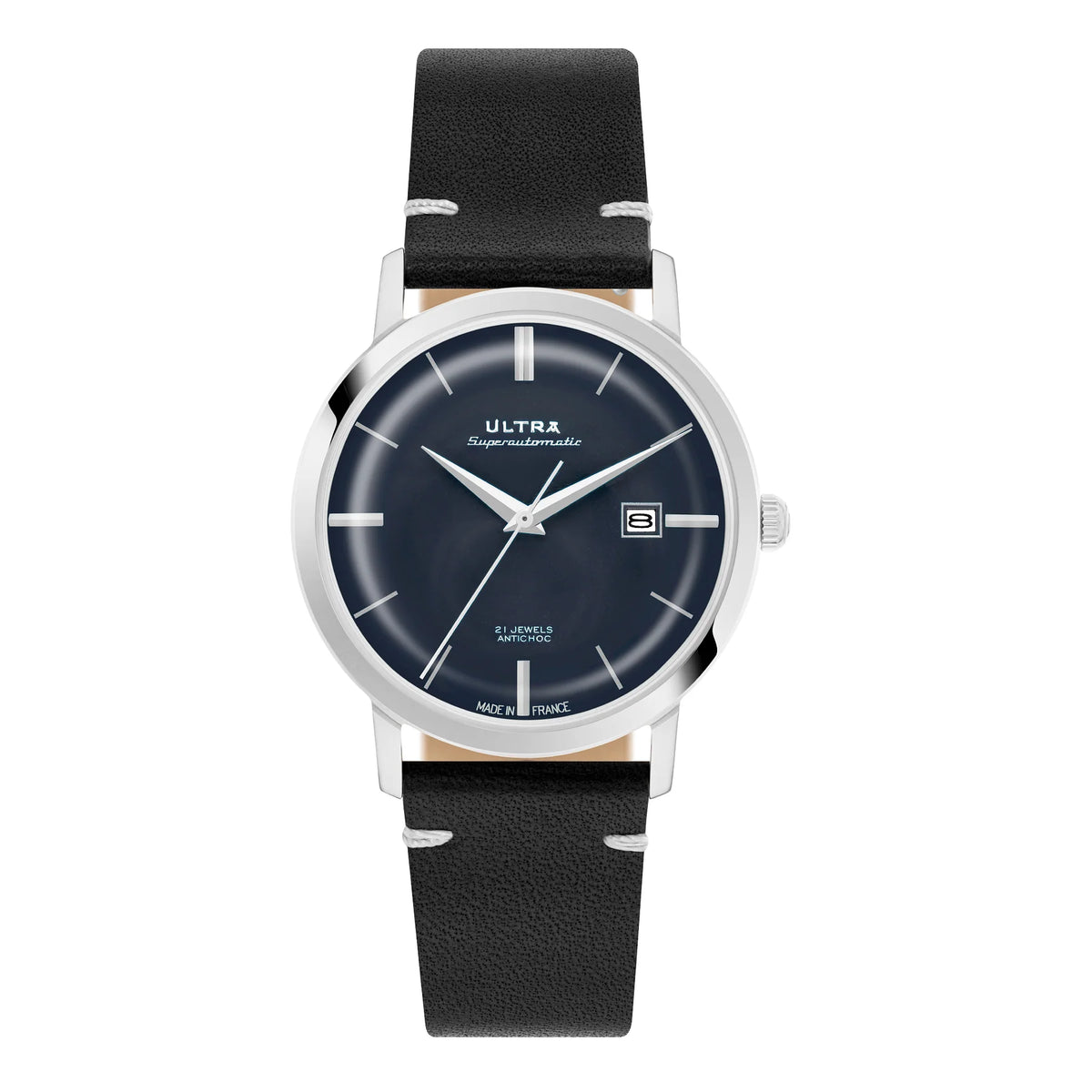 Ultra 1911 Superautomatic Cuir Morning Blue automatic watch - front view