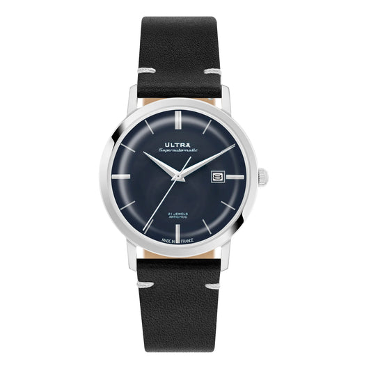 Ultra 1911 Superautomatic Cuir Morning Blue automatic watch - front view