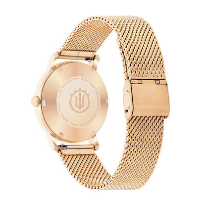 Ultra 1911 Superautomatic Maille Cream Rose automatic watch - case back view
