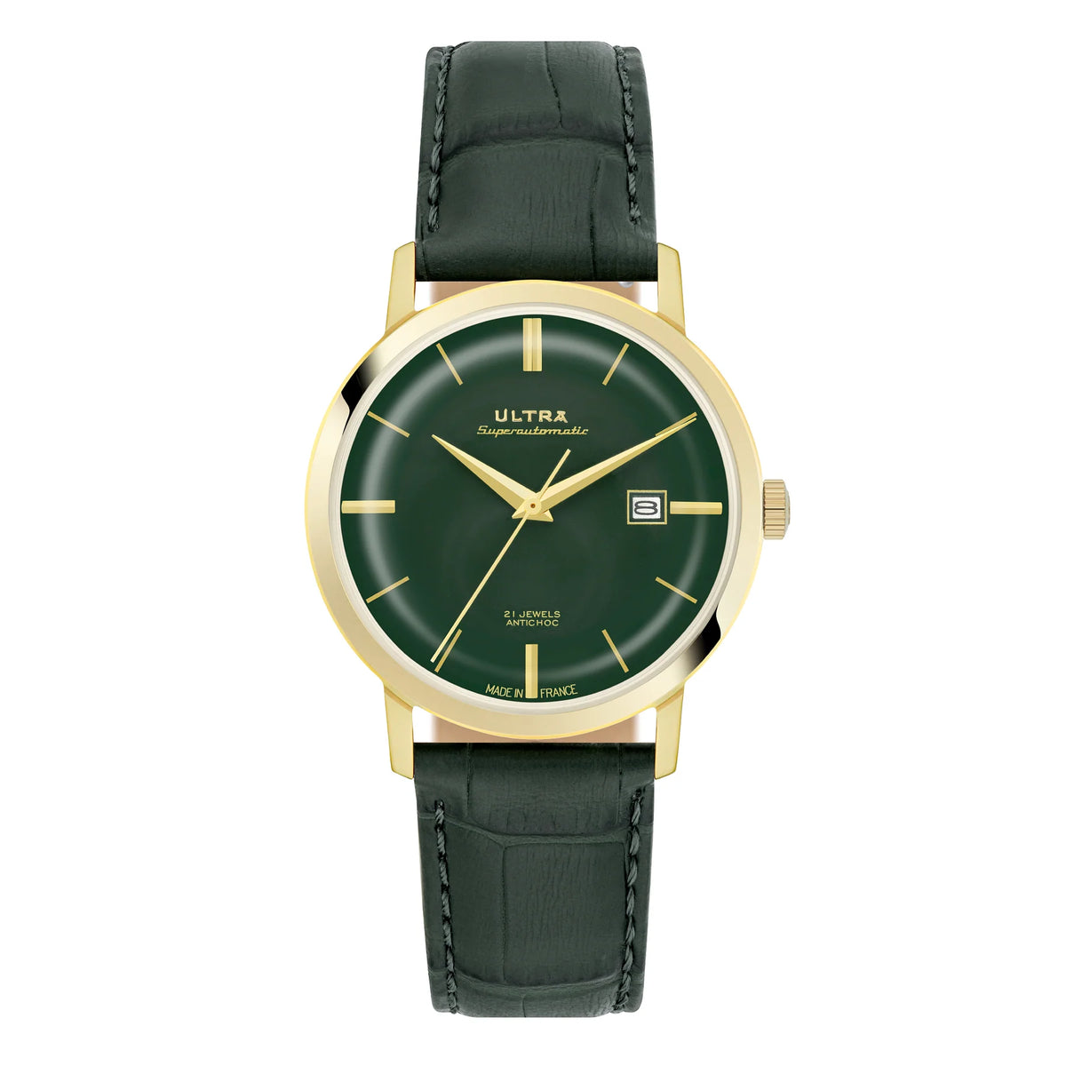 Ultra 1911 Superautomatic Croc Gold Forest automatic watch - front view