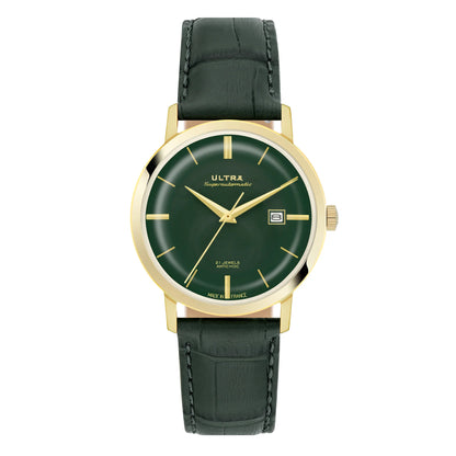 Ultra 1911 Superautomatic Croc Gold Forest automatic watch - front view