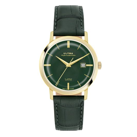Ultra 1911 Superautomatic Croc Gold Forest automatic watch - front view