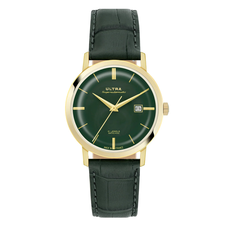 Ultra 1911 Superautomatic Croc Gold Forest automatic watch - front view