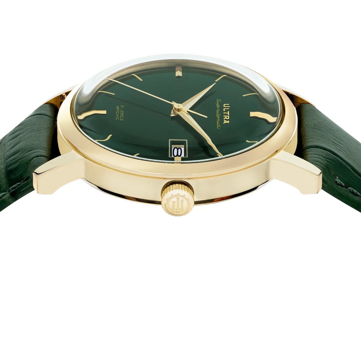 Ultra 1911 Superautomatic Croc Gold Forest automatic watch - side view